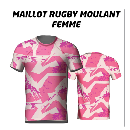 Maillot personnalisable de rugby  femme/maillot équipe derugby/acheter/rapidoprinting