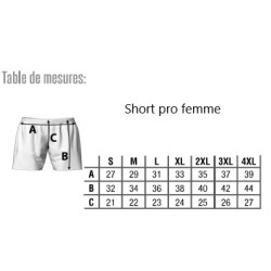 Rugby Shorts Größe Grid für Damen