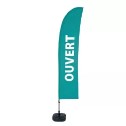 Complete Beach Flag "Open" / beach flag loan / beach flag loan / buy / rapidoprinting flag