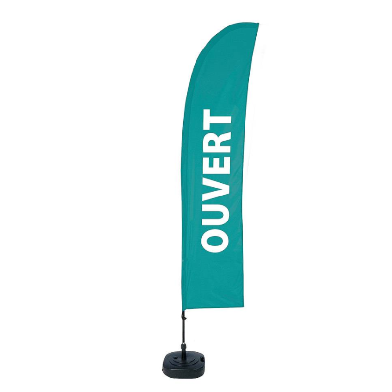 Complete Beach flag "Open"/beach flag ready to use/beach flag ready to use/buy/rapidoprinting