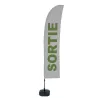Complete Set of Beach Flag "Exit" / beach flag loan for use / noriflame / bought / rapidoprinting