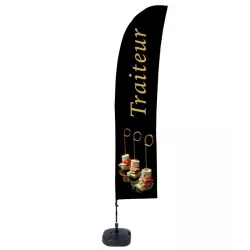 Beach Flag Pre Printed "Caterer" / beach flag loan for use / noriflame / buy / rapidoprinting