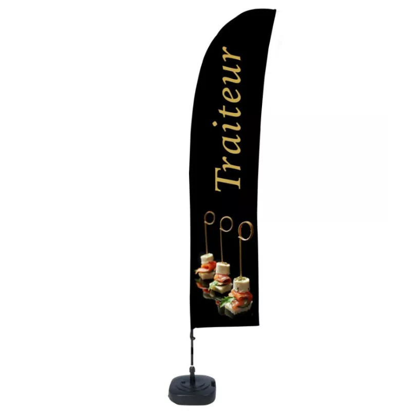 Beach Flag Pre Printed "Caterer" / beach flag loan for use / noriflame / buy / rapidoprinting