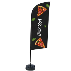 Beach flag "PIZZA"/beach flag prêt à l'emploi/oriflamme/acheter/rapidoprinting