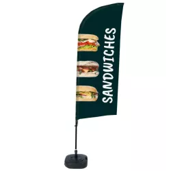 Complete Beach Flag "Sandwitches" / beach flag loan / noriflame / buy / rapidoprinting