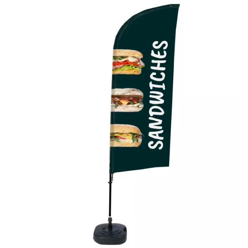 Complete Beach Flag "Sandwitches" / beach flag loan / noriflame / buy / rapidoprinting