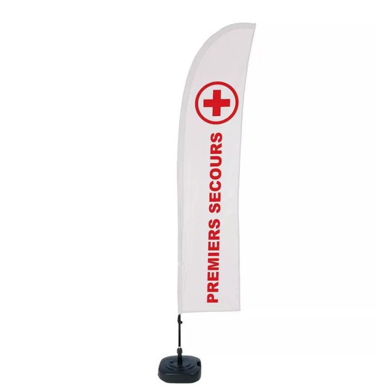 Complete Beach Flag "First Aid" / beach flag all ready / noriflame / buy / rapidoprinting