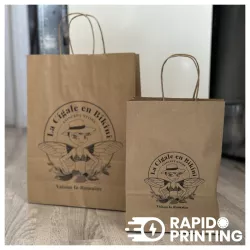Recycled Kraft bag of size M and S