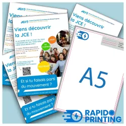 JCE / Flyers / A5 / A4 / A6 / quadrri / commander printing / rapidoprinting /