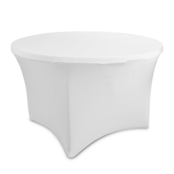 Housse blanche extensible pour table 122cm/acheter/rapidoprinting