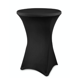 Nappe housse noire pour table ronde D80 cm /acheter/rapidoprinting