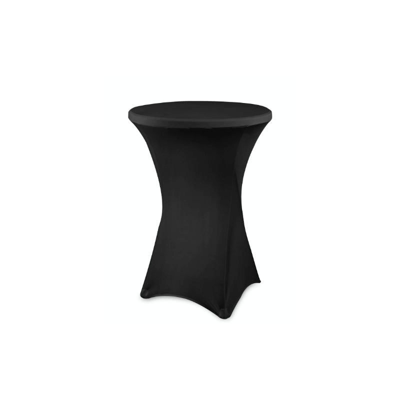 Nappe housse noire pour table ronde D80 cm /acheter/rapidoprinting