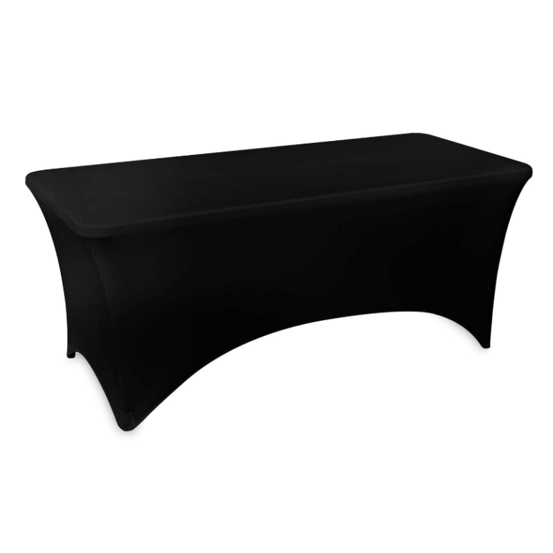 expandable black tablecloth for rectangle table 180x75 / buy / rapidoprinting