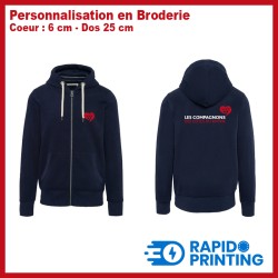 HOODIES HOMME AVEC CAPUCHE ET ZIP INTEGRAL