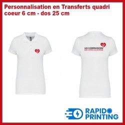 Leichtes weißes Damen-Poloshirt/kaufen/Rapidoprinting