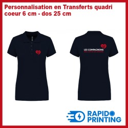 leichtes Poloshirt für Damen in Marineblau/kaufen/Rapidoprinting