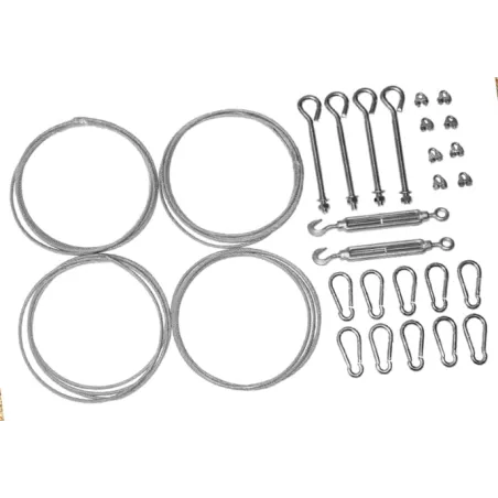 Fixing kit for shade veil rectangle