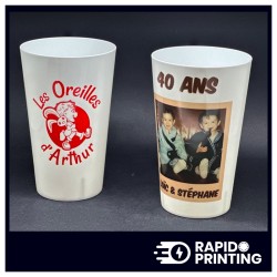 Weißer opaker Becher/Buy/rapidoprinting