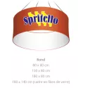 Enseignes suspendues rondes impression polyester