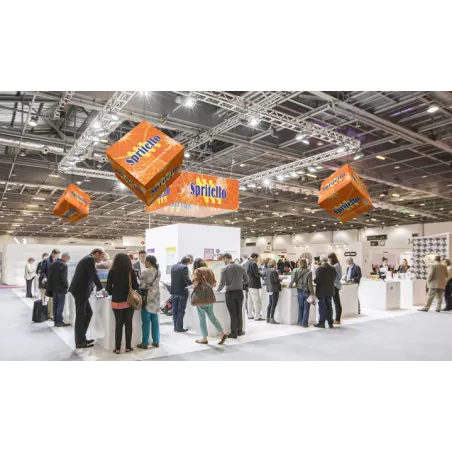 ADVERTISING SUSPENDED CUBE SIGN