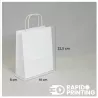 white Kraft Bag Size S Personalized Twisted Handle / buy / Rapidoprinting