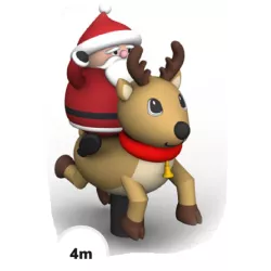 Santa Claus on reindeer 4m / inflatable / buy / Rapidoprinting
