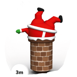 Weihnachtsmann und Kamin/Slipper/Buy/rapidoprinting