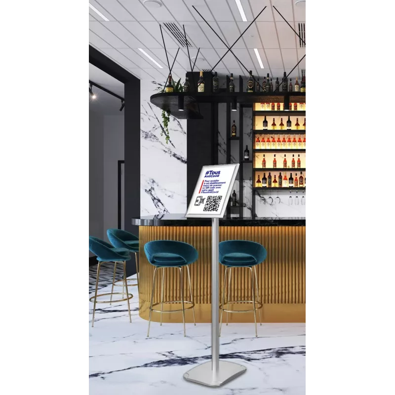 Holder QR Code Application All Anti Covid Floor for Bar and Restaurant