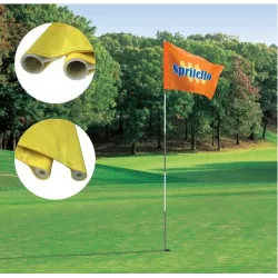 Clipping Flag 40x31 on Golf Mast 2m10