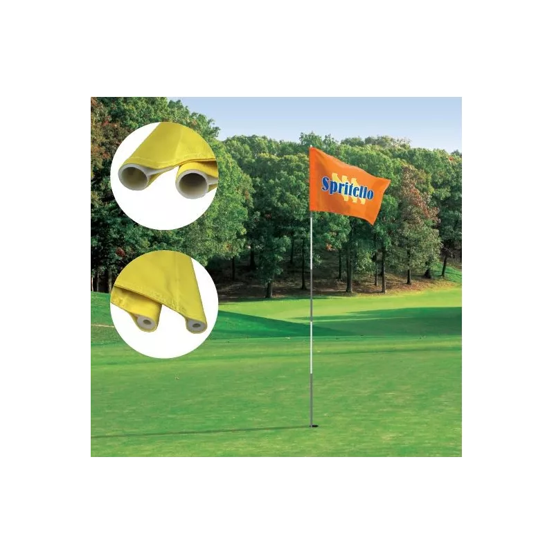 Clipping Flag 40x31 on Golf Mast 2m10