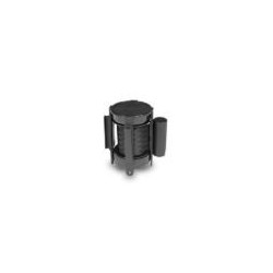 Barrier pole head with retractable belt