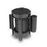 Barrier pole head with retractable belt
