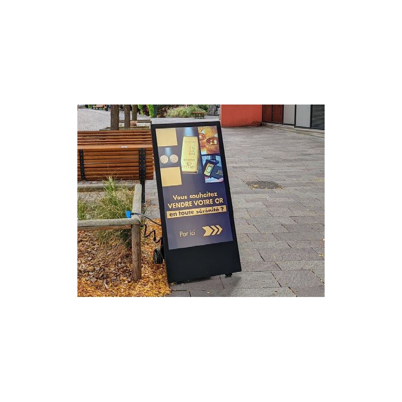 Digitales Staffelei-Totem für den Außenbereich/kaufen/rapidoprinting