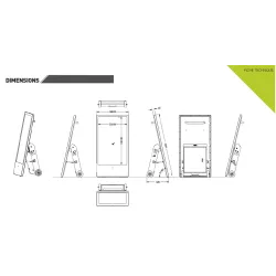 Dimensions / totem exterior / buy / rapidoprinting