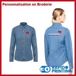 jeans hemd bestickt herz und rücken