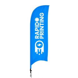 Achat Beach flag publicitaire (pied platine) Livré 48 h