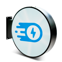 enseigne lumineuse ronde50cm/commerce/acheter/Rapidoprinting