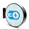 enseigne lumineuse ronde50cm/commerce/acheter/Rapidoprinting