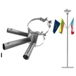 Flaggen Tür für Polen und Laternenpfosten