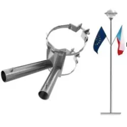 Flaggen Tür für Polen und Laternenpfosten