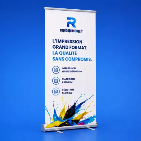 Stand imprimé pour salon roll-up 85x200cm pas cher