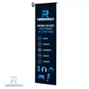 Drapeau vitrine 40x100cm ventouse éco Polyester 90gr