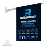 Flag showcase Adhesive fixation or printed screw / flag showcase / buy / rapidoprinting