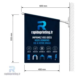 Flag showcase Adhesive fixation or printed screw / flag showcase / buy / rapidoprinting