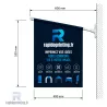Flag showcase Adhesive fixation or printed screw / flag showcase / buy / rapidoprinting