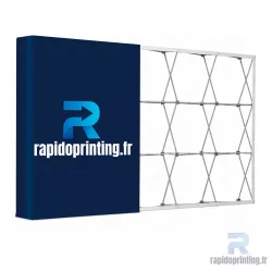 Stand pop-up l fabric print with umbrella structure