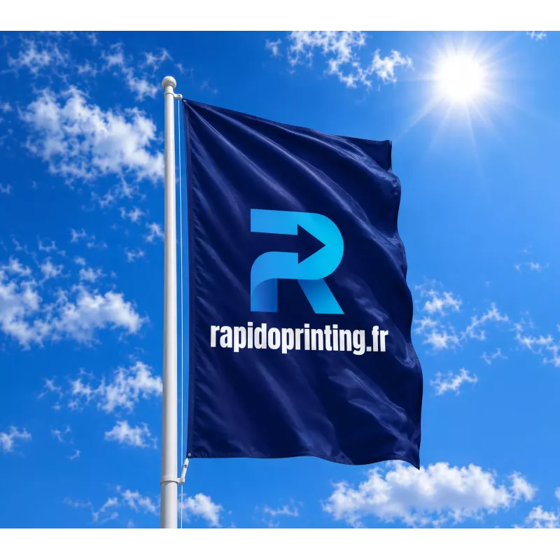 polyester custom flag 115gr 150x225 / flag mat outdoor / buy / rapidoprinting