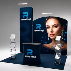 Tubular stand for professional living room 3m50 x 2m customizable