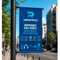 Support kakémono Economy poteau éclairage