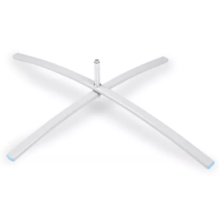 Cross Foot Silver Tubular Beach Flag